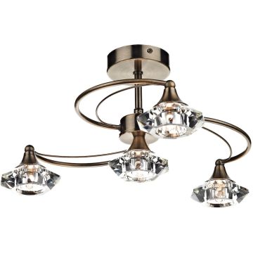 Dar Lighting LUTHER LUT0475 Lampe de plafond 4x40W/G9