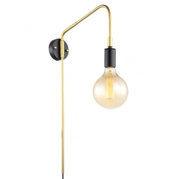 Italux MALENE MBM3386/1 BK+GD Applique murale 1x40W/E27