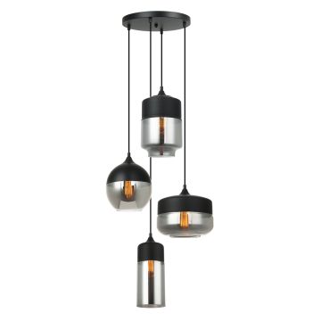 Italux MOLINA MDM-4364/4 BK+SG Hanglamp 4x40W/E27
