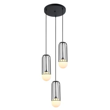 Italux SIMON MDM-3938/3 BK Hanglamp 1x25W/G9 IP20