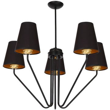 Milagro VICTORIA BLACK MLP4913 Kroonluchter 5x60W/E27 IP20