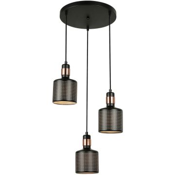 Italux RESTENZA PND-2439-3-BK Hanglamp 3x40W/E27 IP20