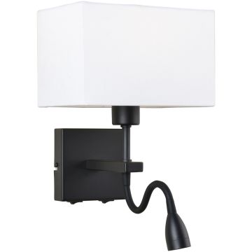Italux NORTE WL-1122-2-BL-BM-RC-WH Wandlamp 2x60W, 3W/E27, LED 3000K 350LM IP20