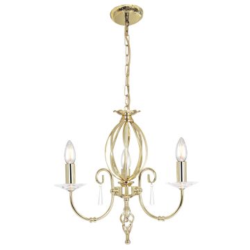 Elstead Lighting AEGEAN AG3-POL-BRASS Kroonluchter 3x60W/E14