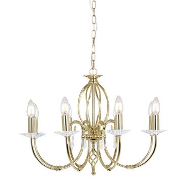Elstead Lighting AEGEAN AG8-POL-BRASS Kroonluchter 8x60W/E14