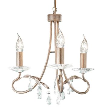 Elstead Lighting CHRISTINA CRT3-SILVER-GOLD Kroonluchter 3x60W/E14