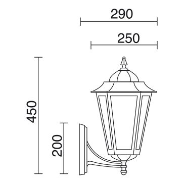 Novolux ELITE 6 096G-G05X1A-01 Wandlamp 1x42W/E27 IP43