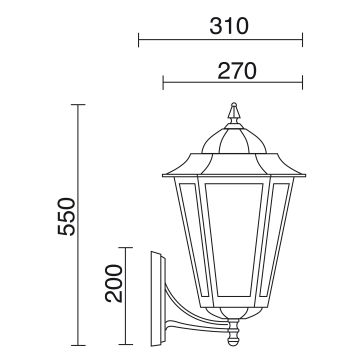 Novolux ELITE 6 096J-G05X1A-01 Wandlamp 1x42W/E27 IP43