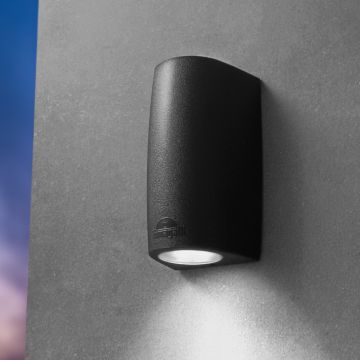 Fumagalli Marta FMG-MARTA90-BLK Wandlamp 1x6W/GU10 4000K-2700K 366lm IP55