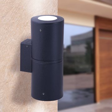 Fumagalli Franca FMG-FRANCA90-2LT-BLK Applique murale 2x6W/GU10 4000K-2700K 732lm IP55