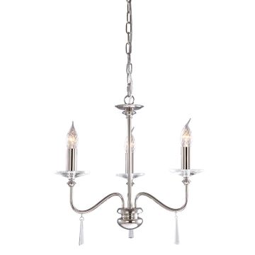 Elstead Lighting FINSBURY PARK FP3-POL-NICKEL Lustre 3x60W/E14