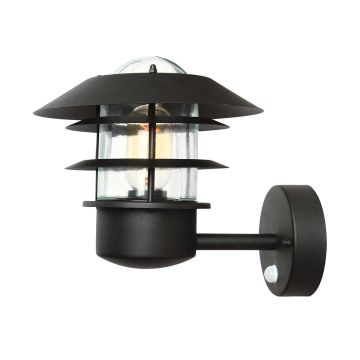Elstead Lighting HELSINGOR HELSINGOR-PIR-BK Wandlamp 1x60W/E27 IP44