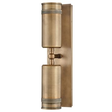 Hinkley Pratt HK-PRATT-2LT-SPOT-HB Wandlamp 2x8W/GU10 3000K 560lm ip44