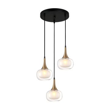 Italux KONILA PND-99709-3A-BRO-CL Hanglamp 3x10W/G9 IP20