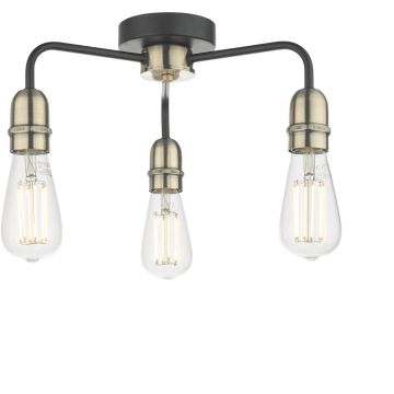 Dar Lighting Kiefer KIE5322 Lampe de plafond 3x60w/e27 ip20
