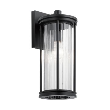 Kichler Barras KL-BARRAS2-M-BK Wandlamp 1x40W/E27 IP44