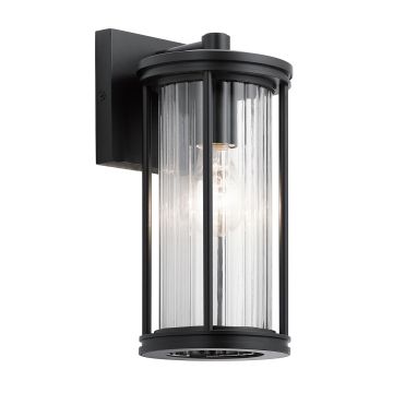 Kichler Barras KL-BARRAS2-S-BK Wandlamp 1x40W/E27 IP44