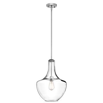 Kichler EVERLY KL-EVERLY-P-M-CH Hanglamp 1x60W/E27