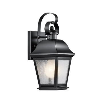 Kichler Mount Vernon KL-MOUNT-VERNON2-S-BK Wandlamp 1x60W/E27 ip44