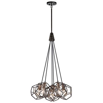 Kichler ROCKLYN KL-ROCKLYN6-RS Hanglamp 6x60W/E27