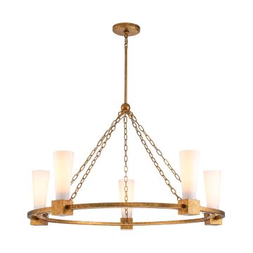 Elstead Lighting Kristy KRISTY5-DG-OPAL Kroonluchter 5x40W/E27 IP20