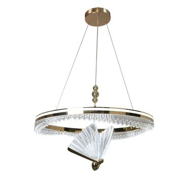 Light Prestige Marissa LP-2515/1P Cristal GD Suspension lumineuse 2x48W/LED 3000K|4000K|6000K 5546lm IP20