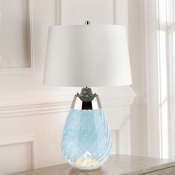 Elstead Lighting LENA SMALL LENA-TL-S-BLUE-OWSS Lampe de table 1X7W/GU10+1x60W/E27