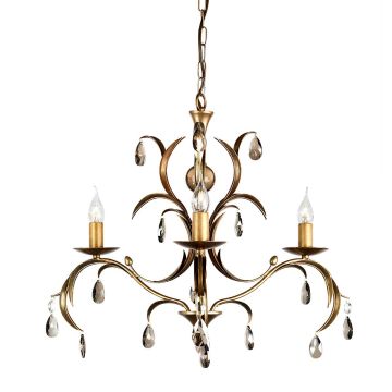 Elstead Lighting LILY LL3-ANT-BRZ Kroonluchter 3x60W/E14