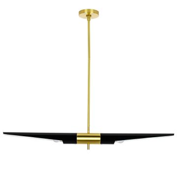 King Home APOLLO MD21419-2M.BLACK.GD Suspension lumineuse 2x40W/E27 IP20