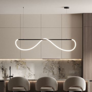 Light Prestige Meleca LP-2345/1P M BK Suspension lumineuse 1x36W/LED 3000K|4000K|6000K IP20