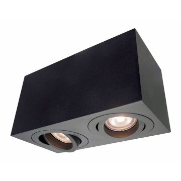 Light Prestige Lyon LP-5881/2SM BK Opbouwspot 2x50W/GU10 IP20