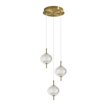 Italux Corado PND-81418-3-BK-GD Suspension lumineuse 1x12W/LED 3000K 1084lm IP20