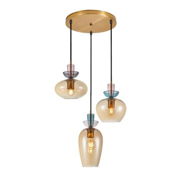 Italux Fanda PND-31882-3A-GD-AMB Suspension lumineuse 3x40W/E27 IP20