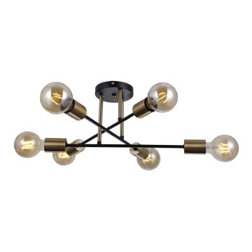 Italux FORMIO PND-4052-6-BL-HBR Lampe de plafond 6x40W/E27 IP20