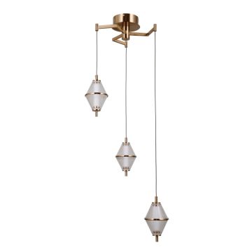 Italux Fuente PND-34395-3-HBR Hanglamp 3x15W/LED 3000K 1108lm IP20