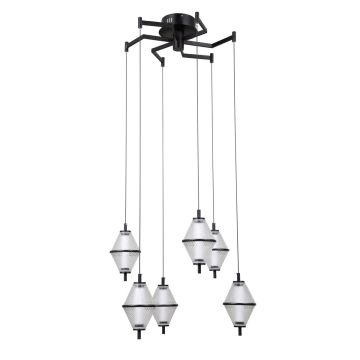 Italux Fuente PND-34395-6-BK Hanglamp 6x30W/LED 3000K 1795lm IP20