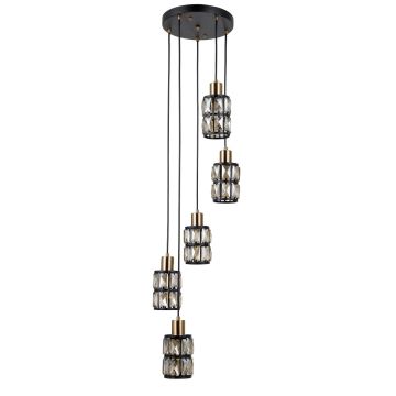 Italux Menfi PND-44236-5-BK-GD Hanglamp 5x40W/E27 IP20