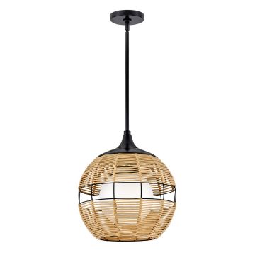Quintiesse Maddox QN-MADDOX-P-S-BK-CAM Hanglamp 1x60W/E27 IP44
