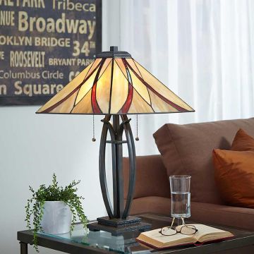 Quoizel ASHEVILLE QZ-ASHEVILLE-TL Lampe de table 2x60W/E27