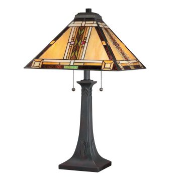 Quoizel Navajo QZ-NAVAJO-TL-VB Lampe de table 2x60W/E27 IP20