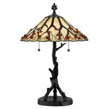 Quoizel Whispering QZ-WHISPERING-TL-VB Lampe de table 2x60W/E27 IP20