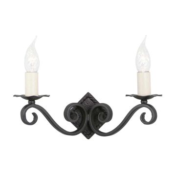 Elstead Lighting RECTORY RY2A-BLACK Applique murale 2x60W/E14