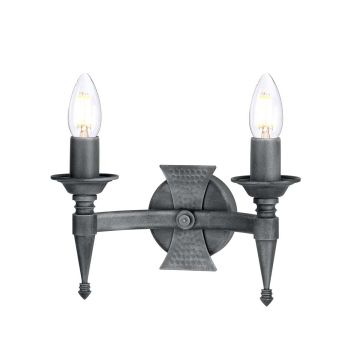 Elstead Lighting SAXON SAX2-BLK-SIL Applique murale 2x60W/E14