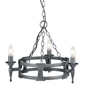 Elstead Lighting SAXON SAX3-BLK-SIL Lustre 3x60W/E14