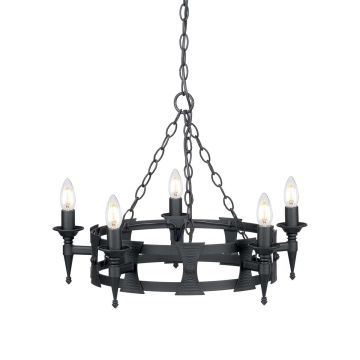 Elstead Lighting SAXON SAX5-BLK Lustre 5x60W/E14