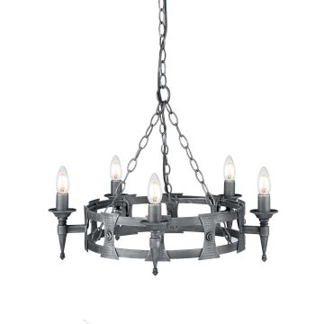 Elstead Lighting SAXON SAX5-BLK-SIL Lustre 5x60W/E14