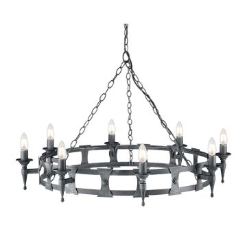 Elstead Lighting SAXON SAX8-BLK-SIL Lustre 8x60W/E14