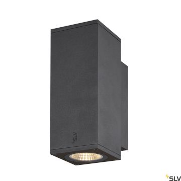 SLV ENOLA SQUARE 1003418 Applique murale 2x7.8W/LED 3000/4000K 620/700LM IP65
