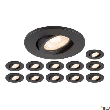 SLV UNIVERSAL DOWNLIGHT 1007273 Spot encastré 1x8W/LED 2700K|3000K|4000K|6500K 560lm|610lm|680lm|640lm IP20