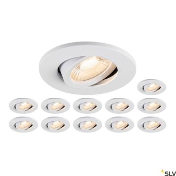 SLV UNIVERSAL DOWNLIGHT 1007274 Inbouwspot 1x8W/LED 2700K|3000K|4000K|6500K 560lm|610lm|680lm|640lm IP20